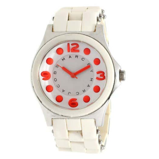  Shop Authentic Marc Jacobs Pelly White Dial White Silicone Strap Watch for Women - MBM2588 - Luxxuri