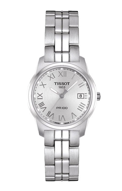  Shop Authentic Tissot T Classic PR100 Silver Dial Silver Steel Strap Watch For Women - T049.210.11.033.00 - Luxxuri