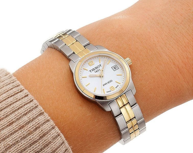  Shop Authentic Tissot T Classic PR100 Gold Plated Quartz Watch For Women - T049.210.22.017.00 - Luxxuri