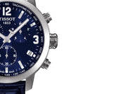  Shop Authentic Tissot PRC 200 Chronograph Blue Dial Blue Leather Strap Watch For Men - T055.417.16.047.00 - Luxxuri