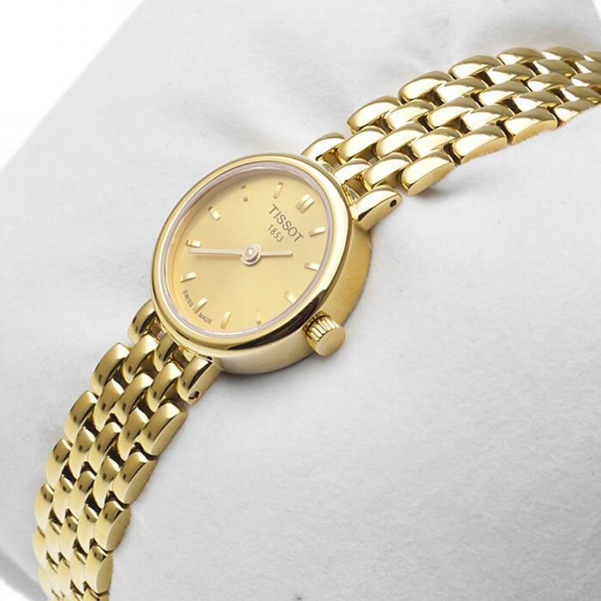  Shop Authentic Tissot Lovely Gold Dial Gold Steel Strap Watch For Women - T058.009.33.021.00 - Luxxuri