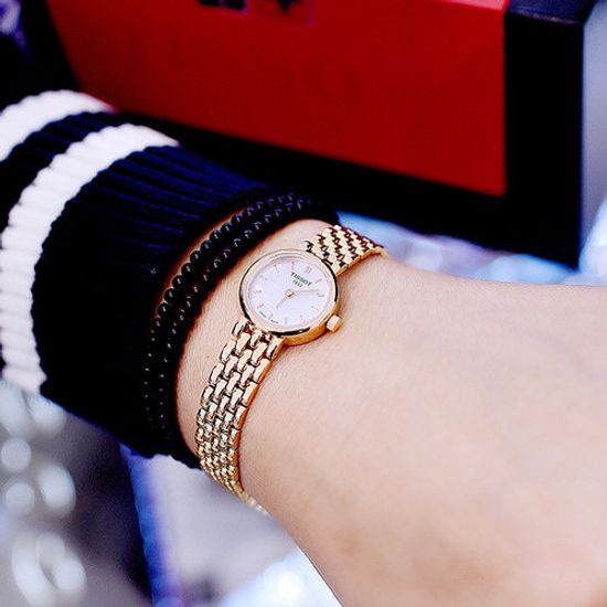 Shop Authentic Tissot T Lady Lovely Mother of Pearl Dial Rose Gold Steel Strap Watch For Women - T058.009.33.111.00 - Luxxuri