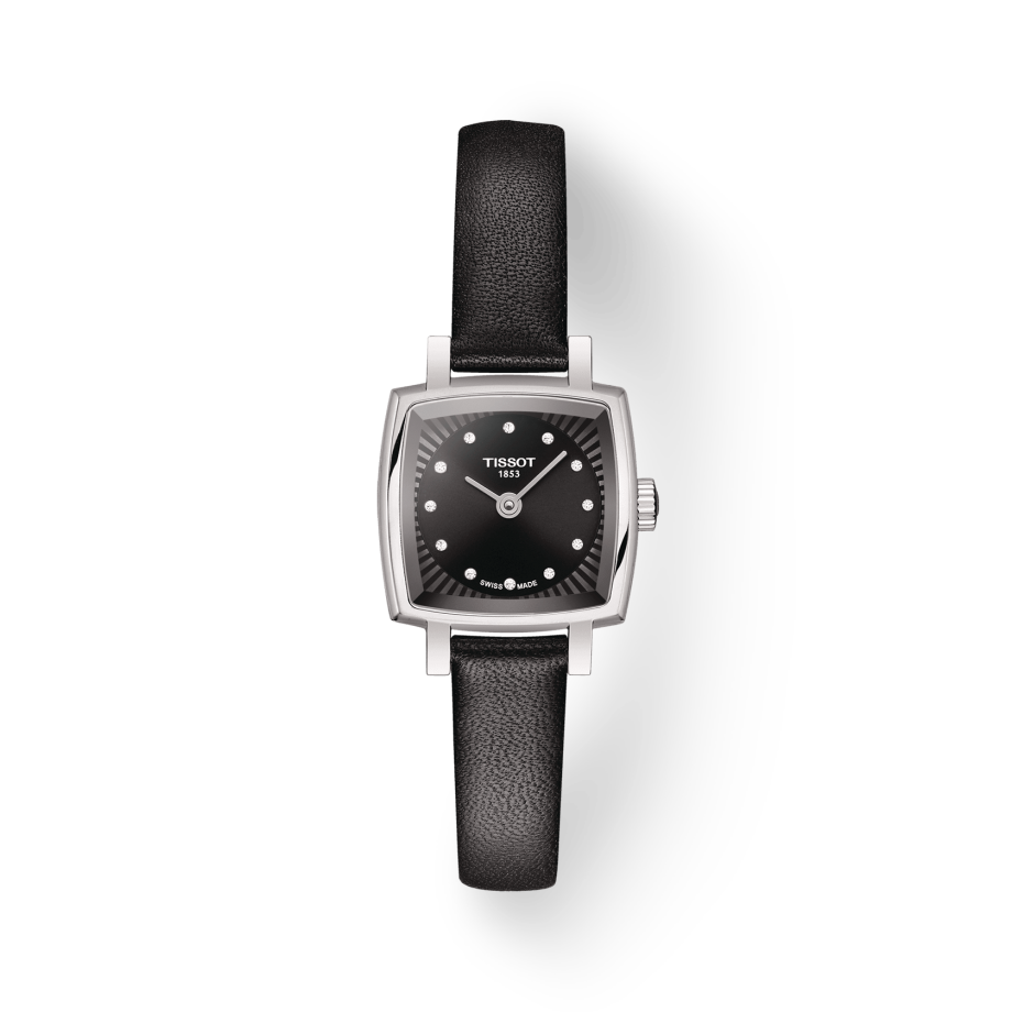  Shop Authentic Tissot Lovely Square Quartz Diamonds Black Dial Black Leather Strap Watch For Women - T058.109.16.056.00 - Luxxuri