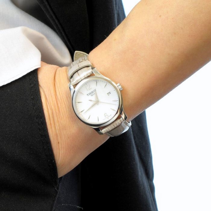  Shop Authentic Tissot T Classic Tradition Lady Quartz Watch For Women - T063.210.17.117.00 - Luxxuri