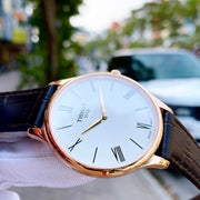  Shop Authentic Tissot Tradition 5.5 White Dial Brown Leather Strap Watch for Men - T063.409.36.018.00 - Luxxuri