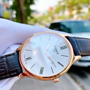  Shop Authentic Tissot Tradition 5.5 White Dial Brown Leather Strap Watch for Men - T063.409.36.018.00 - Luxxuri