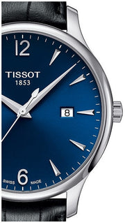  Shop Authentic Tissot T Classic Tradition Blue Dial Black Leather Strap Watch For Men - T063.610.16.047.00 - Luxxuri