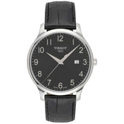 Shop Authentic Tissot T Classic Tradition Black Dial Black Leather Strap Watch For Men - T063.610.16.052.00 - Luxxuri