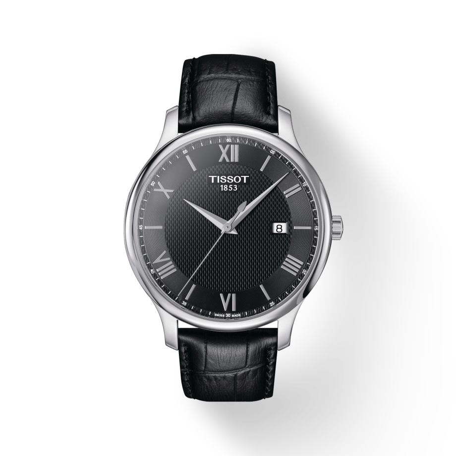  Shop Authentic Tissot T Classic Tradition Quartz Black Dial Black Leather Strap Watch For Men - T063.610.16.058.00 - Luxxuri