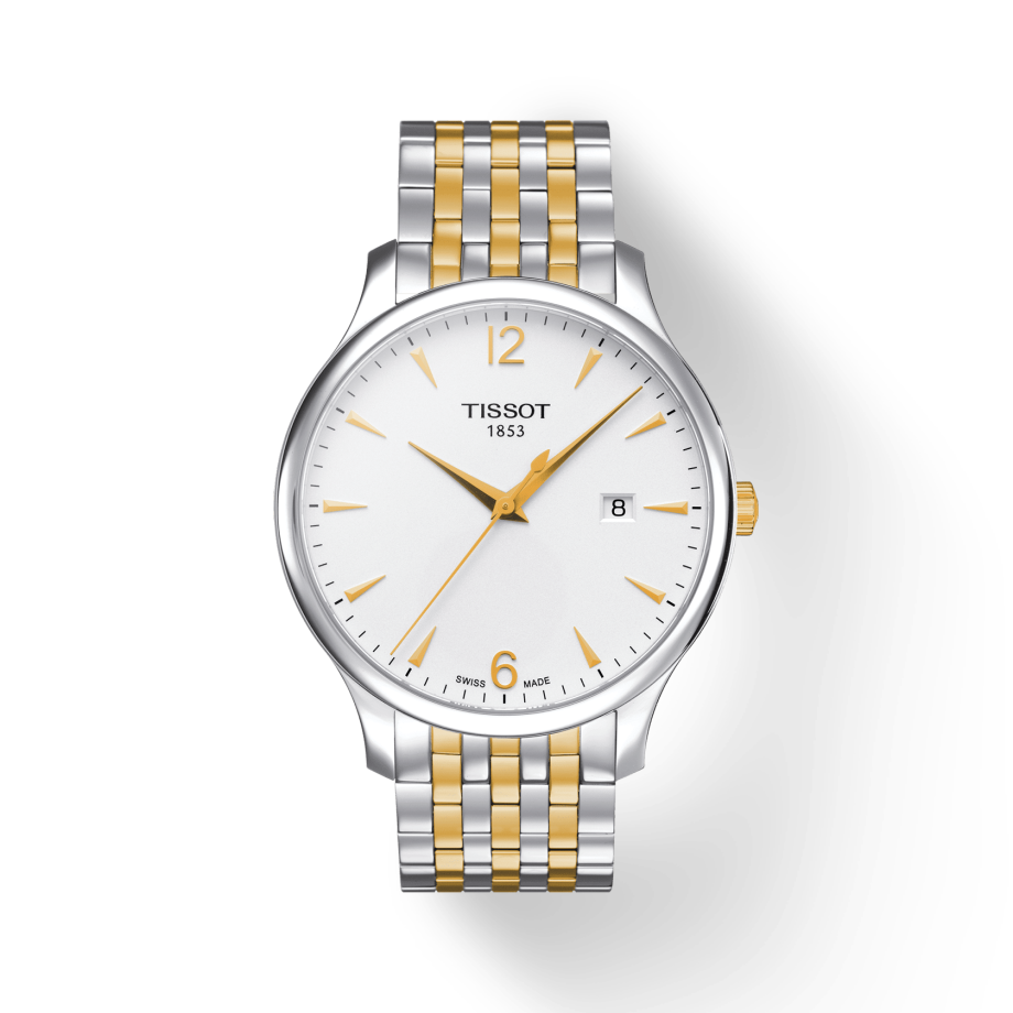  Shop Authentic Tissot T Classic Tradition White Dial Two Tone Mesh Bracelet Watch For Men - T063.610.22.037.00 - Luxxuri