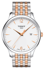  Shop Authentic Tissot T Classic Tradition White Dial Two Tone Mesh Bracelet Watch For Men - T063.610.22.037.01 - Luxxuri