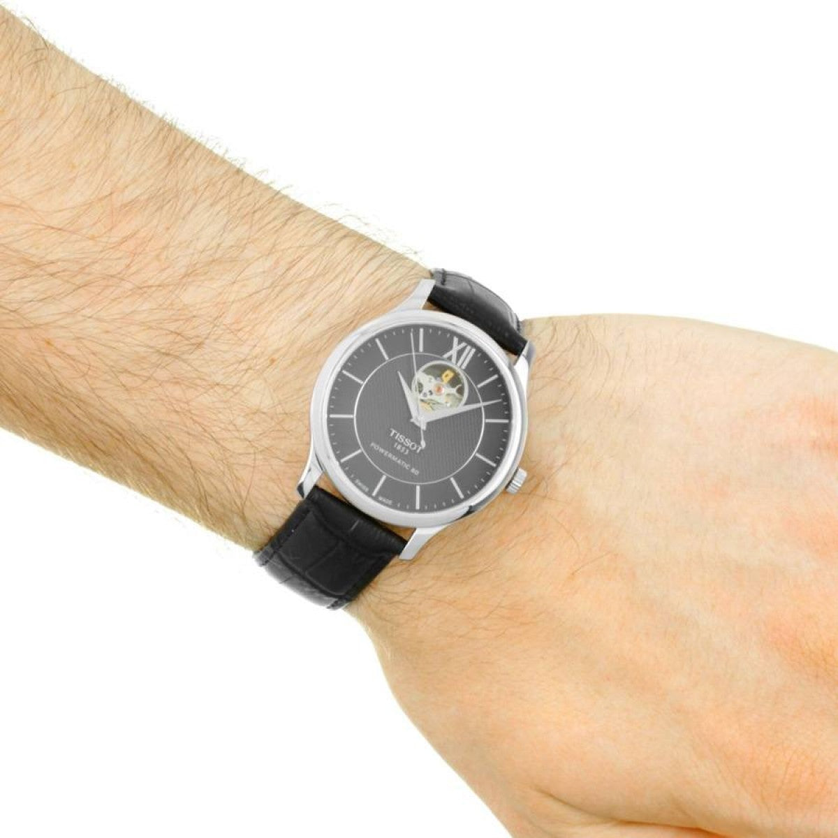  Shop Authentic Tissot Tradition Powermatic 80 Open Heart Automatic Watch For Men - T063.907.16.058.00 - Luxxuri
