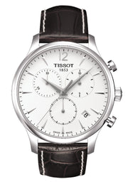  Shop Authentic Tissot T Classic Tradition Chronograph White Dial Brown Leather Strap Watch For Men - T063.617.16.037.00 - Luxxuri
