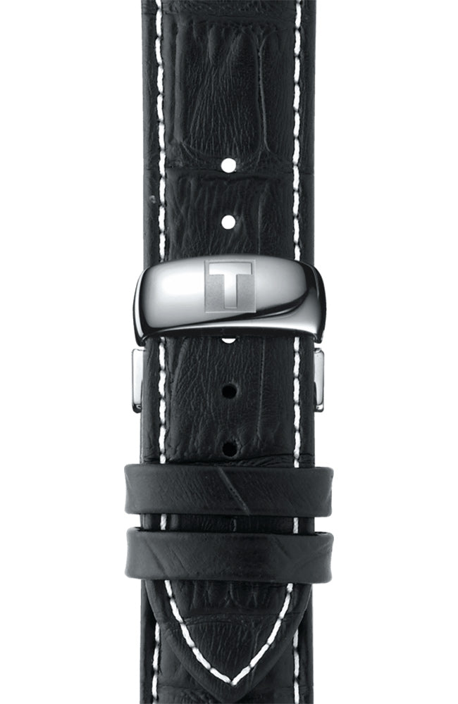  Shop Authentic Tissot Tradition Chronograph Black Dial Black Leather Strap Watch For Men - T0636171605700 - Luxxuri
