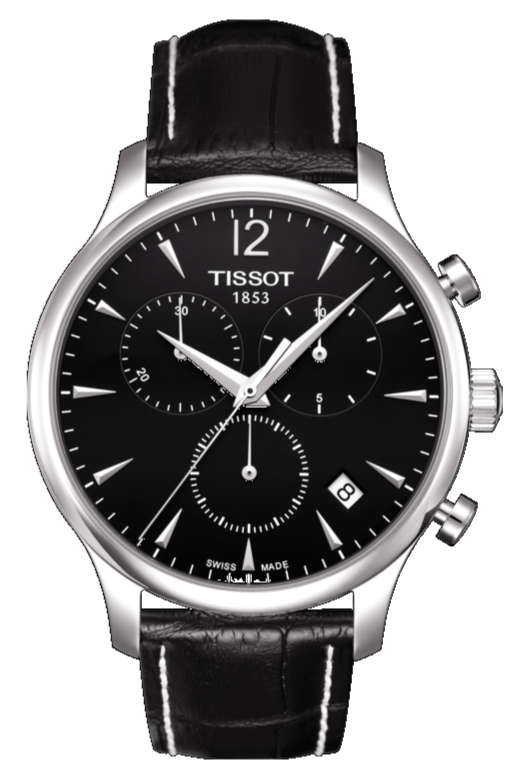  Shop Authentic Tissot Tradition Chronograph Black Dial Black Leather Strap Watch For Men - T0636171605700 - Luxxuri