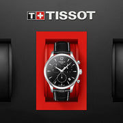  Shop Authentic Tissot Tradition Chronograph Black Dial Black Leather Strap Watch For Men - T0636171605700 - Luxxuri