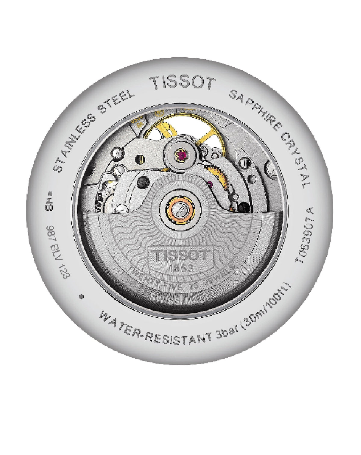  Shop Authentic Tissot Tradition Powermatic 80 Open Heart Silver Dial Two Tone Steel Strap Watch For Men - T063.907.22.038.00 - Luxxuri