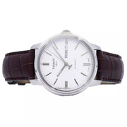  Shop Authentic Tissot Automatics III Steel White Dial Brown Leather Strap Watch For Men - T065.430.16.031.00 - Luxxuri