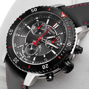  Shop Authentic Tissot T Sport PRS 200 Chronograph Grey Dial Black Leather Strap Watch For Men - T067.417.26.051.00 - Luxxuri