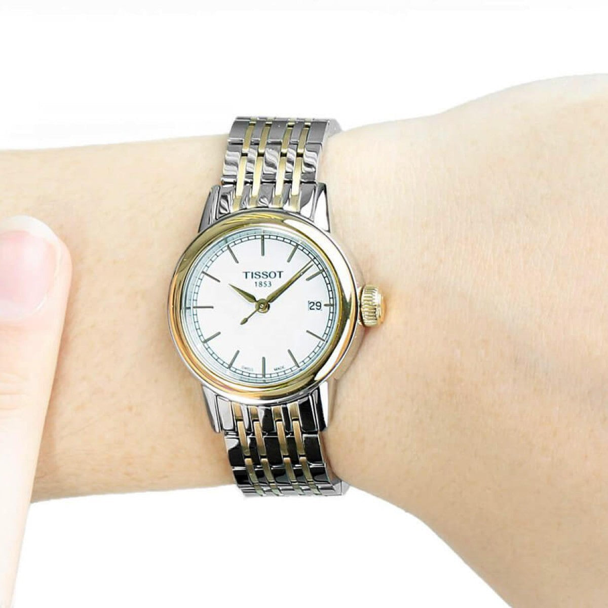  Shop Authentic Tissot Carson Steel Lady White Dial Quartz Watch For Women - T085.210.22.011.00 - Luxxuri