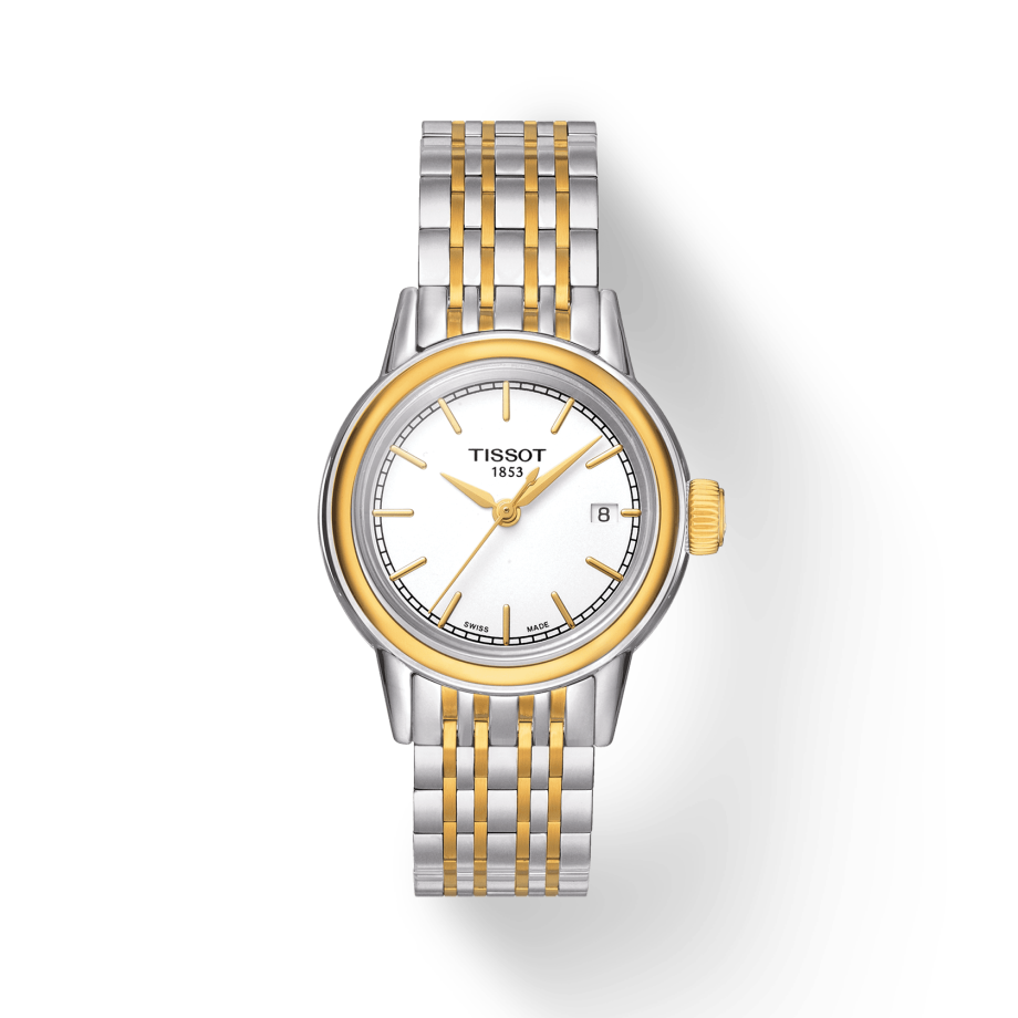  Shop Authentic Tissot Carson Steel Lady White Dial Quartz Watch For Women - T085.210.22.011.00 - Luxxuri