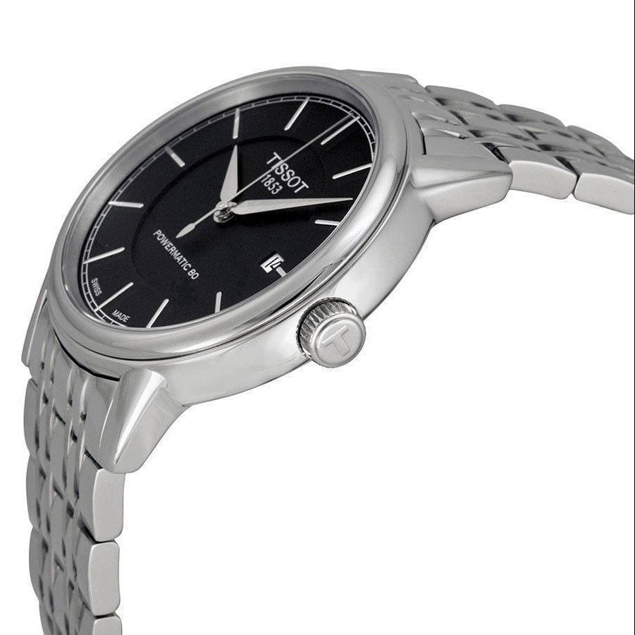  Shop Authentic Tissot Classic Carson Powermatic 80 Black Dial Silver Steel Strap Watch For Men - T085.407.11.051.00 - Luxxuri