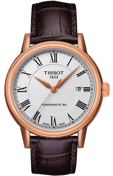  Shop Authentic Tissot T Classic Carson Powermatic 80 White Dial Brown Leather Strap Watch for Men - T085.407.36.013.00 - Luxxuri
