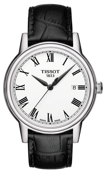  Shop Authentic Tissot T Classic Carson White Dial Black Leather Strap Watch for Men - T085.410.16.013.00 - Luxxuri