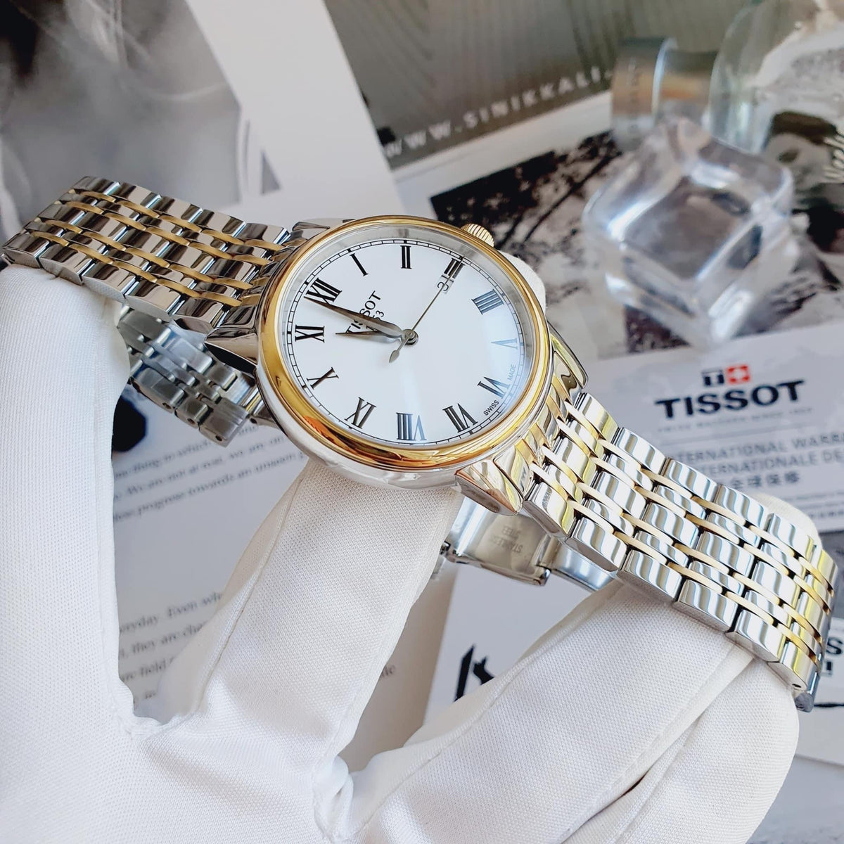  Shop Authentic Tissot T Classic Carson Quartz White Dial Two Tone Steel Strap Watch for Men - T085.410.22.013.00 - Luxxuri