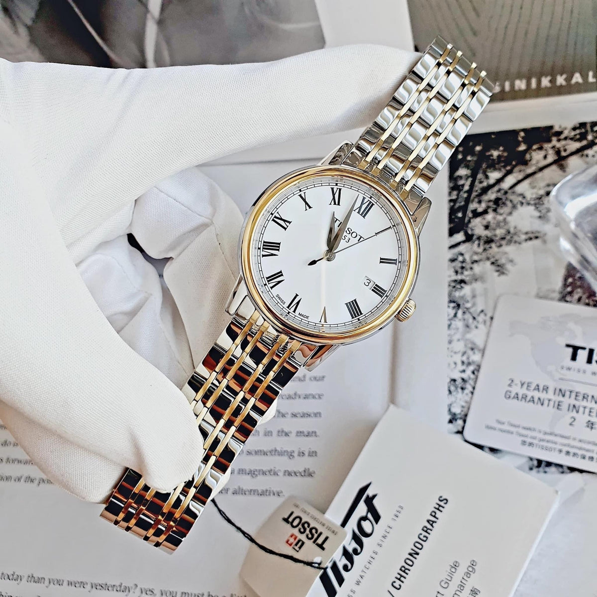  Shop Authentic Tissot T Classic Carson Quartz White Dial Two Tone Steel Strap Watch for Men - T085.410.22.013.00 - Luxxuri