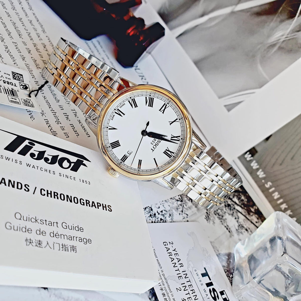  Shop Authentic Tissot T Classic Carson Quartz White Dial Two Tone Steel Strap Watch for Men - T085.410.22.013.00 - Luxxuri