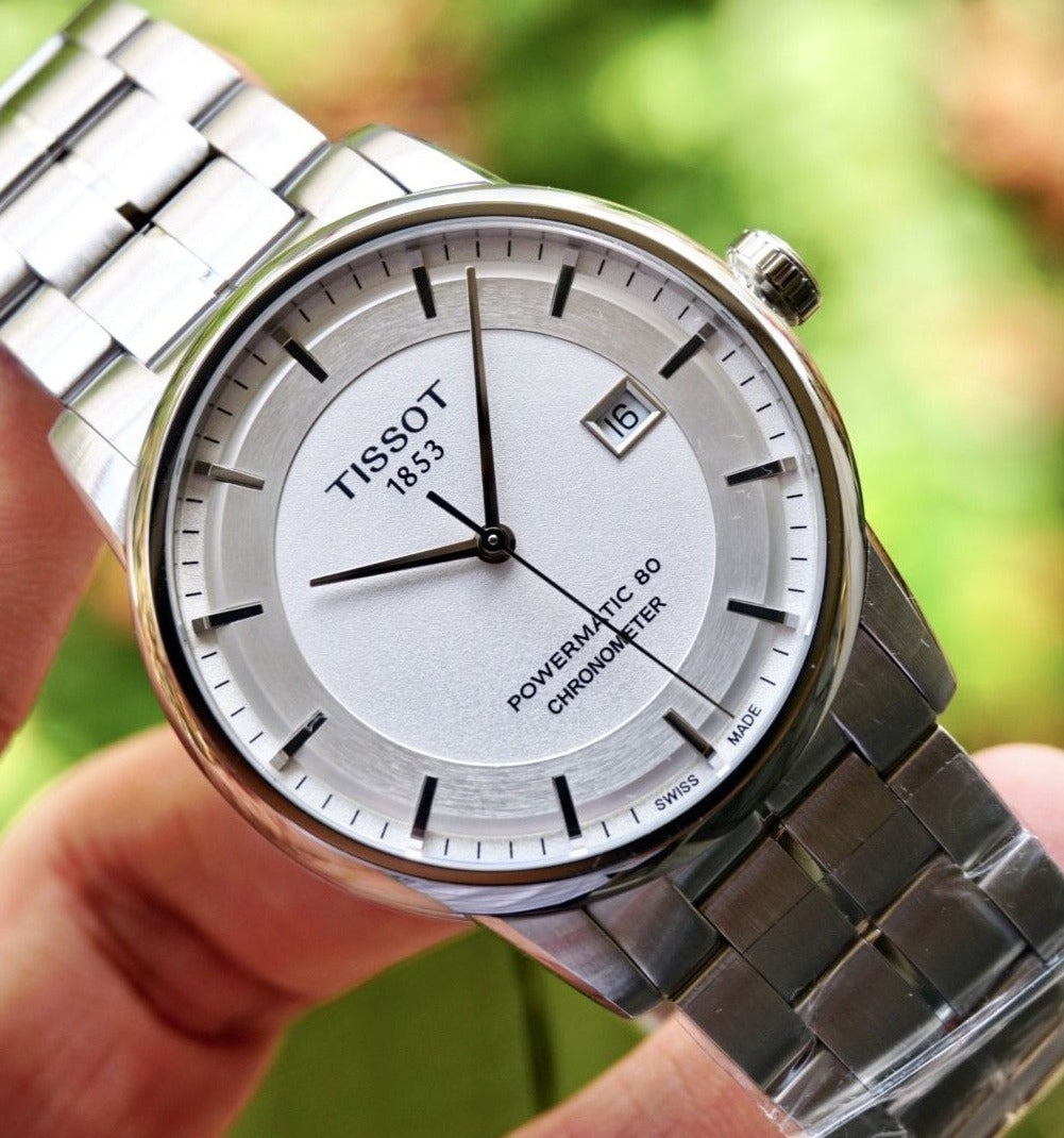  Shop Authentic Tissot Luxury Powermatic 80 Silver Dial Silver Steel Strap Watch For Men - T086.408.11.031.00 - Luxxuri