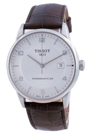 Shop Authentic Tissot Luxury Powermatic 80 Silver Dial Brown Leather Strap Watch For Men - T086.407.16.037.00 - Luxxuri