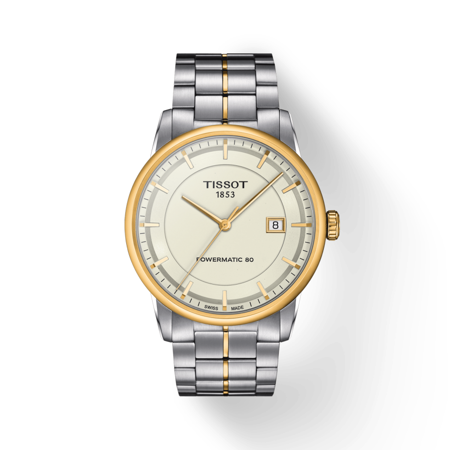  Shop Authentic Tissot Luxury Powermatic 80 Gold Dial Silver Steel Strap Watch For Men - T086.407.22.261.00 - Luxxuri