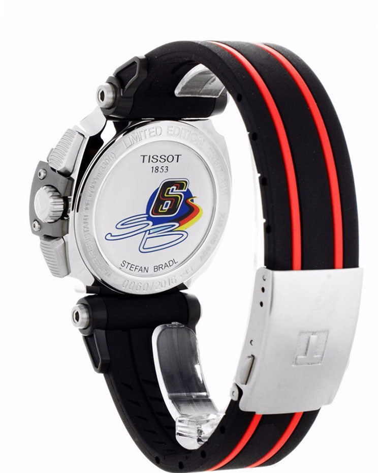  Shop Authentic Tissot T Race Chronograph Stefan Bradl Special Edition Black Dial Black Rubber Strap Watch for Men - T092.417.27.057.02 - Luxxuri