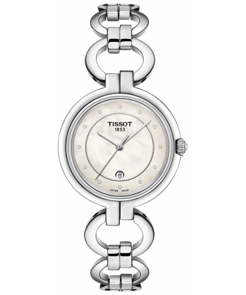  Shop Authentic Tissot T Trend Flamingo Mother of Pearl Dial Silver Steel Strap Watch for Women - T094.210.11.116.00 - Luxxuri
