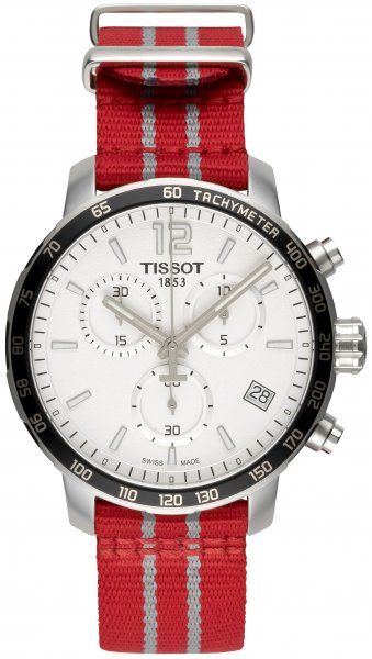  Shop Authentic Tissot Quickster Chronograph NBA Houston Rockets Special Edition White Dial Two Tone NATO Strap Watch for Men - T095.417.17.037.12 - Luxxuri