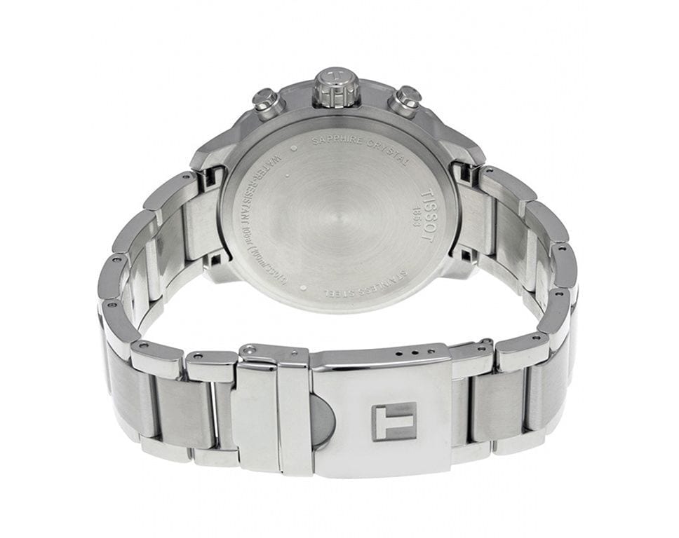  Shop Authentic Tissot Quickster Chronograph Silver Dial Watch For Men - T095.417.11.037.00 - Luxxuri