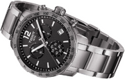  Shop Authentic Tissot Quickster Chronograph Black Dial Silver Steel Strap Watch For Men - T095.417.11.067.00 - Luxxuri