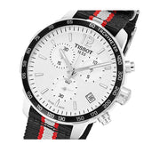  Shop Authentic Tissot Quickster Chronograph NBA Toronto Raptors White Dial Two Tone NATO Strap Watch for Men - T095.417.17.037.16 - Luxxuri