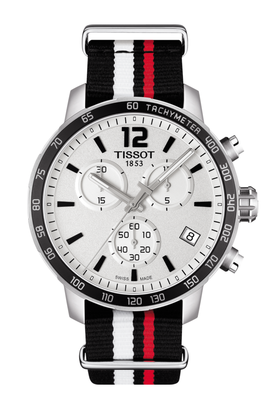  Shop Authentic Tissot Quickster Chronograph NBA Toronto Raptors White Dial Two Tone NATO Strap Watch for Men - T095.417.17.037.16 - Luxxuri