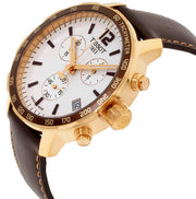  Shop Authentic Tissot Quickster Chronograph White Dial Brown Leather Strap Watch For Men - T095.417.36.037.02 - Luxxuri