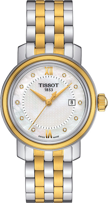  Shop Authentic Tissot T Classic Bridgeport Automatic Mother of Pearl Dial Two Tone Steel Strap Watch for Women - T097.410.22.116.00 - Luxxuri