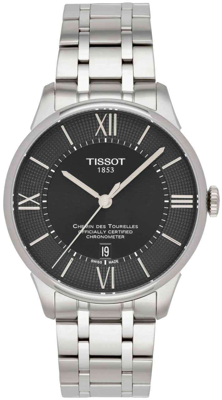  Shop Authentic Tissot T Classic Chemin Des Tourelles Chronometer Black Dial Silver Steel Strap Watch For Men - T099.408.11.058.00 - Luxxuri