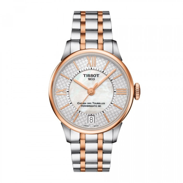  Shop Authentic Tissot Chemin Des Tourelles Powermatic 80 Helvetic Price Lady Silver Dial Two Tone Steel Strap Watch For Women - T099.207.22.118.01 - Luxxuri
