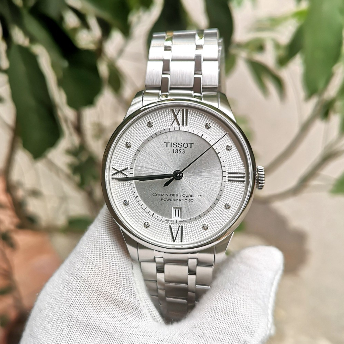  Shop Authentic Tissot Chemin Des Tourelles Powermatic 80 Diamonds Silver Dial Silver Steel Strap Watch for Men - T099.407.11.033.00 - Luxxuri