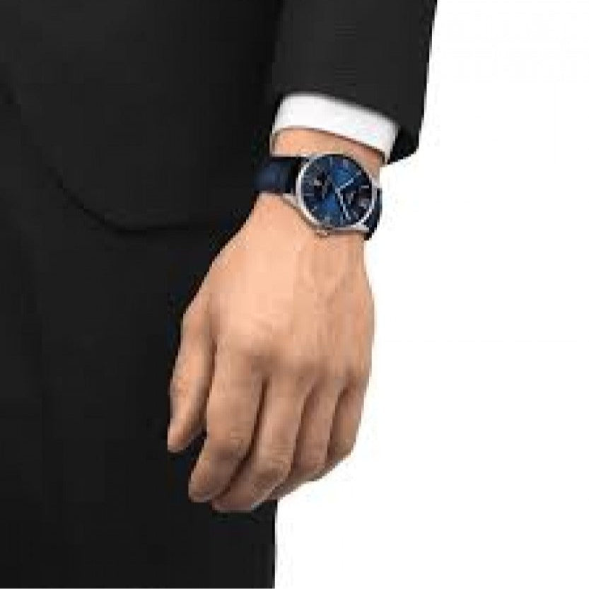  Shop Authentic Tissot Chemin Des Tourelles Powermatic 80 Blue Dial Blue Leather Strap Watch for Men - T099.407.16.047.00 - Luxxuri