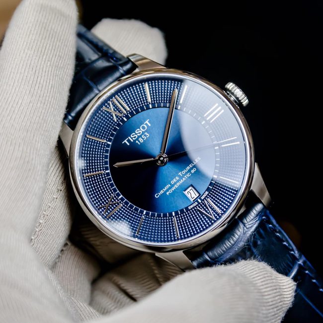  Shop Authentic Tissot Chemin Des Tourelles Powermatic 80 Blue Dial Blue Leather Strap Watch for Men - T099.407.16.048.00 - Luxxuri