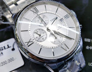 Shop Authentic Tissot Chemin des Tourelles Automatic Chronograph White Dial Silver Steel Strap Watch for Men - T099.427.11.038.00 - Luxxuri