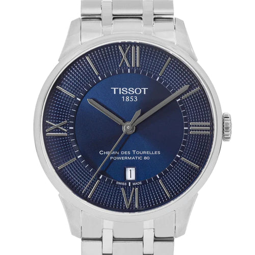  Shop Authentic Tissot Chemin Des Tourelles Powermatic 80 Blue Dial Silver Steel Strap Watch for Men - T099.407.11.048.00 - Luxxuri